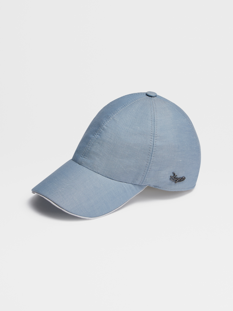 浅蓝色 Crossover 棉、亚麻及桑蚕丝混纺材质棒球帽